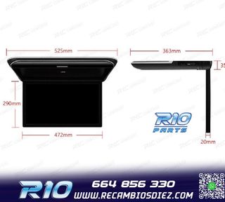 PANTALLA FULL HD PARA TECHO DE 19,5 "