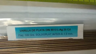 Varillas Soldadura Plata DIN 8513 L-Ag 20 Cd