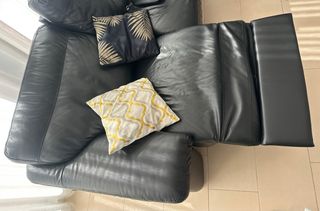 Sofá de Piel Natuzzi Negro