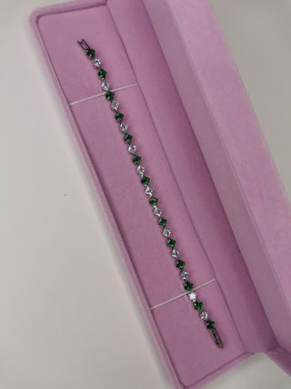 Bracciale Tennis Bianco e Verde