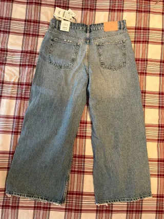 Pantalón Vaquero Wide Leg Zara Talla 44