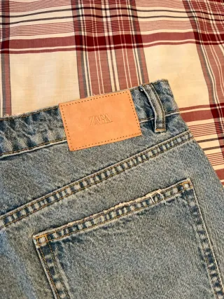 Pantalón Vaquero Wide Leg Zara Talla 44