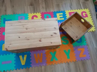 Trona evolutiva y escritorio madera con silla