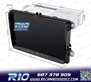 RADIO GPS ANDROID 11 PARA VOLKSWAGEN VW SEAT SKODA HEXA-CORE