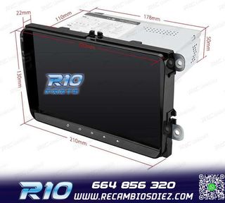 RADIO GPS ANDROID 11 PARA VOLKSWAGEN VW SEAT SKODA HEXA-CORE