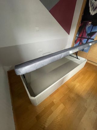 Canapé abatible lateral madera y tela