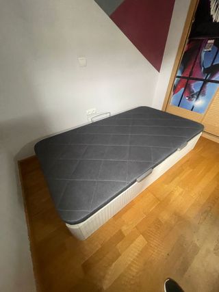 Canapé abatible lateral madera y tela