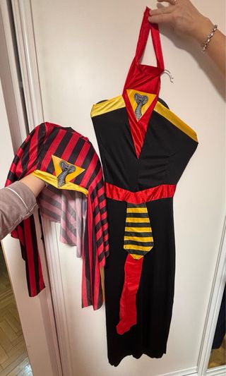 Disfraz Cleopatra Negro y Rojo Talla Única