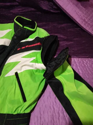 Chaqueta Kawasaki Verde y Negra