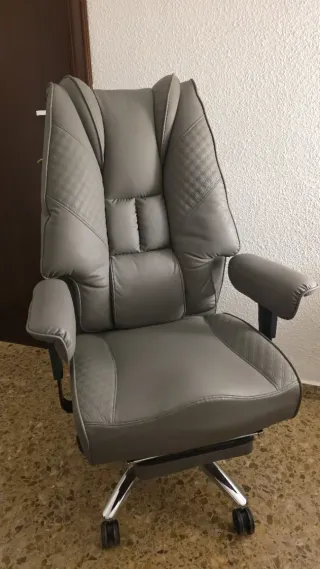 Silla Ejecutiva Escritorio Cuero Gris