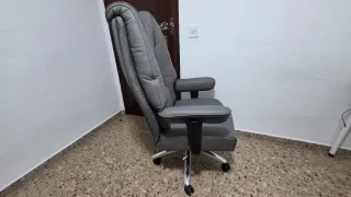 Silla Ejecutiva Escritorio Cuero Gris