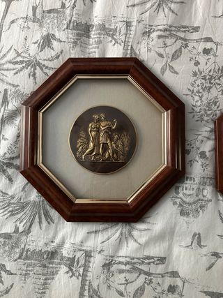 2 Cuadros Vintage Metal y Madera