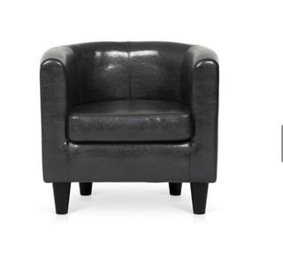 Sillón Dofa Negro Cuero