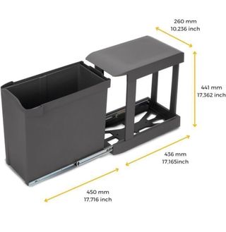 Contenitori per riciclaggio da cucina, 1x30L