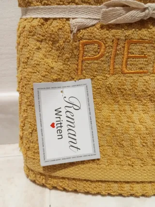 Asciugamano bagno giallo MANI PIEDI