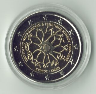 Lote 5 monedas 2 euros Chipre conmemorativas