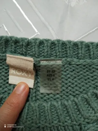 Jersey verde mujer trenzado