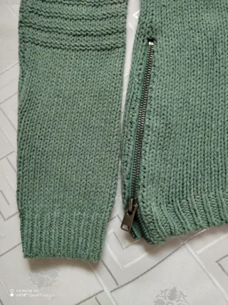 Jersey verde mujer trenzado