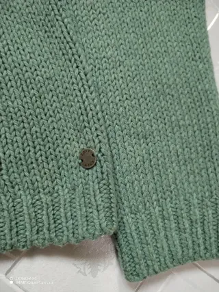 Jersey verde mujer trenzado