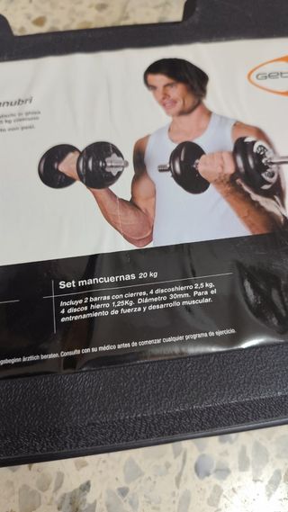 Set Mancuernas 15 kg con discos hierro