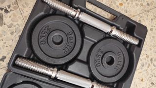 Set Mancuernas 15 kg con discos hierro