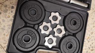 Set Mancuernas 15 kg con discos hierro