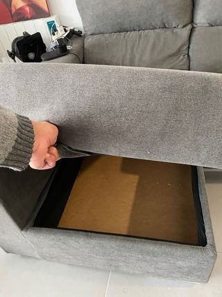 Sofá modular gris de tela