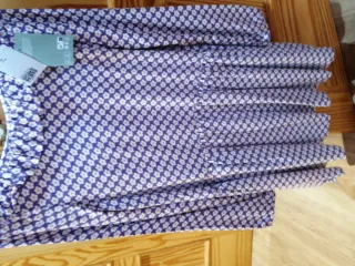 Vestido niña flores morado blanco 9-10 años