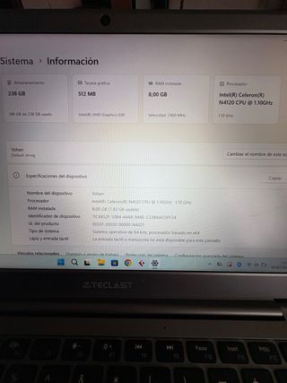 Portátil Teclast Gris