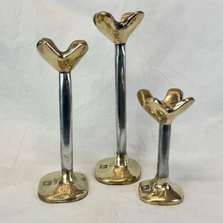 3 Candelabros David Marshall Bronce Latón