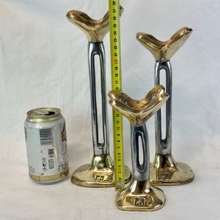 3 Candelabros David Marshall Bronce Latón