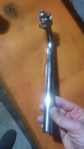 Attacco manubrio bici cromato