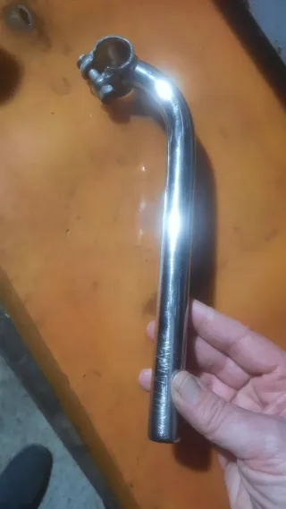 Attacco manubrio bici cromato