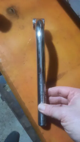 Attacco manubrio bici cromato