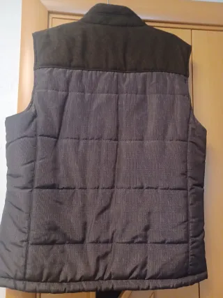 Chaleco acolchado hombre reversible marrón y teja