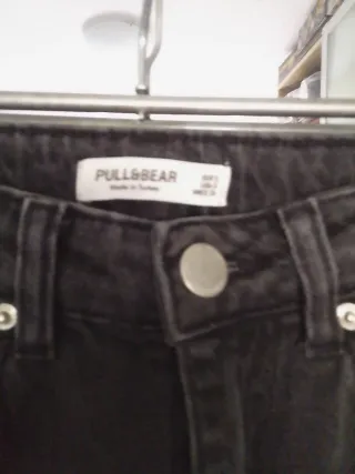 Falda vaquera larga Pull&Bear negra