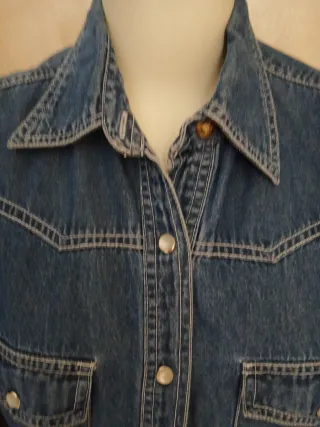 Camicia jeans donna senza maniche