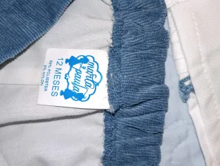 Conjunto bebé camisa blanca y pantalón corto