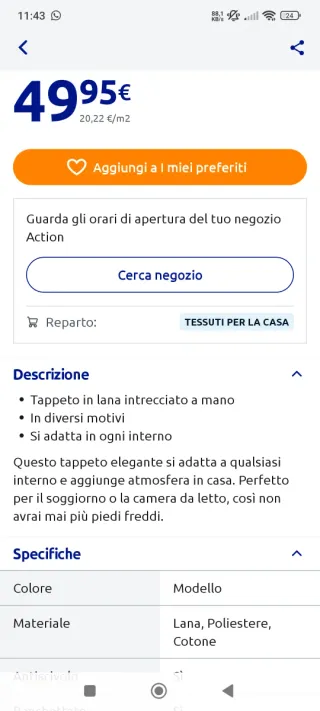 Tappeto indi 115x175cm