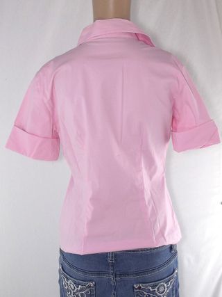 Benetton Camicia Donna Rosa S Cotone Manica Corta