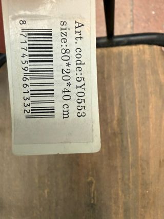 Estantería hierro y metal 80x20x40cm