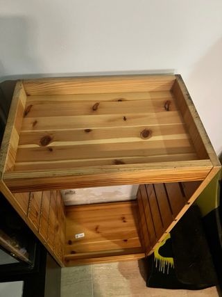 Estructura de estantería de madera estilo nórdico