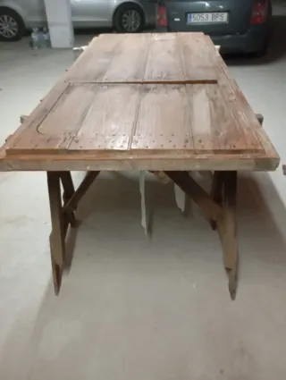 🇪🇦puerta Antigua madera con ventana superior.