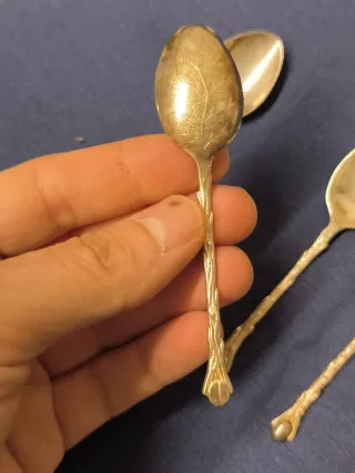 6 cucharas café antiguas