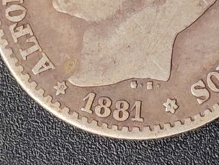 Moneda 50 Céntimos Alfonso XIII 1881