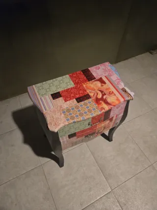 Comodino vintage patchwork