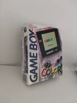 Caja para Nintendo Game Boy Color morada transpare