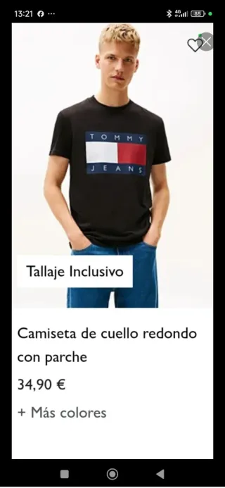 Camiseta Tommy Jeans roja Original