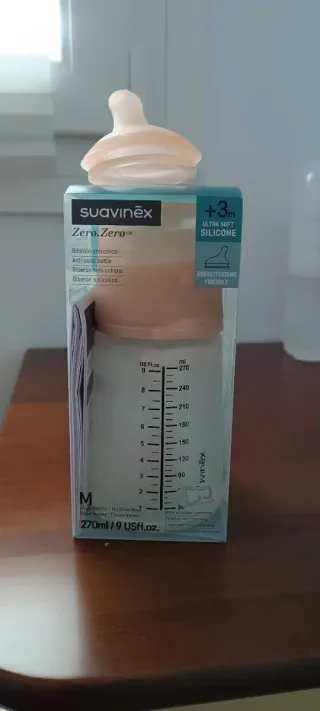 Biberón Suavinex Zero Zero 270ml M. 2 boquillas