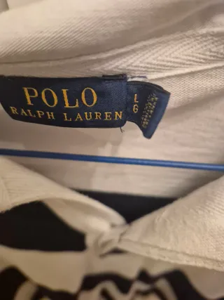 Polo Ralph Lauren Rayas Blanco y azul